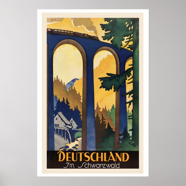 Deutschland im Schwarzwald Germany in Black Forest Poster (Vorne)