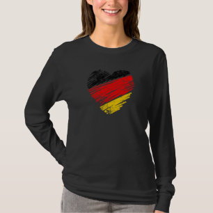 Deutschland in den Farben der Flagge Herz T-Shirt