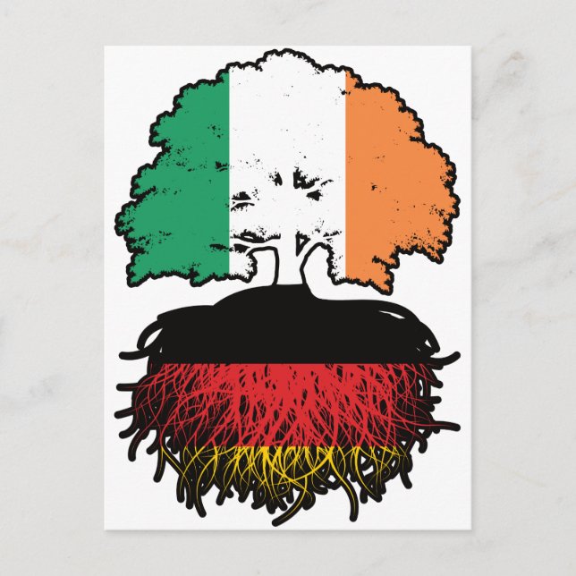 Deutschland Irland Treots Flag Postkarte (Vorderseite)