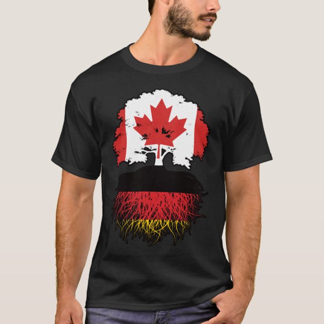 Deutschland Kanadisches Treuhandflagge T-Shirt (Vorderseite)
