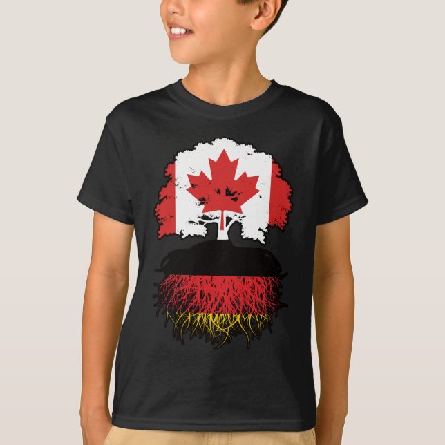Deutschland Kanadisches Treuhandflagge T-Shirt (Vorderseite)