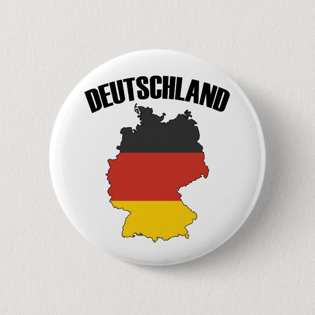 Deutschland Karte - Deutsche Flagge - Deutschland  Button (Vorderseite)