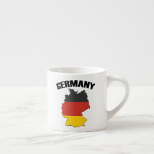 Deutschland Karte - Deutsche Flagge - Deutschland  Espressotasse