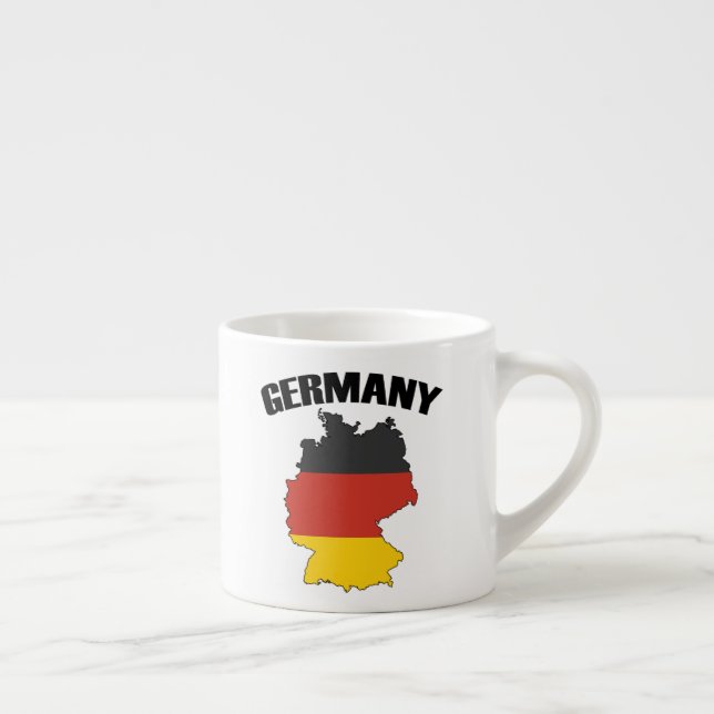 Deutschland Karte - Deutsche Flagge - Deutschland  Espressotasse (Rechts)