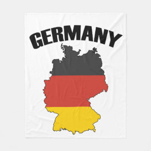 Deutschland Karte - Deutsche Flagge - Deutschland Fleecedecke
