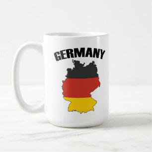 Deutschland Karte - Deutsche Flagge - Deutschland Kaffeetasse