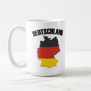 Deutschland Karte - Deutsche Flagge - Deutschland  Kaffeetasse