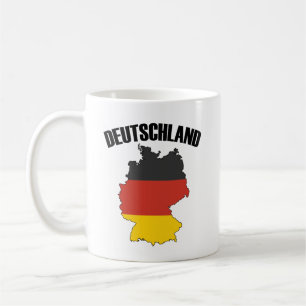 Deutschland Karte - Deutsche Flagge - Deutschland Kaffeetasse