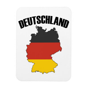 Deutschland Karte - Deutsche Flagge - Deutschland  Magnet