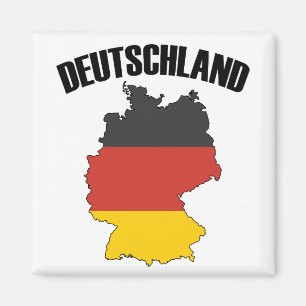 Deutschland Karte - Deutsche Flagge - Deutschland  Magnet