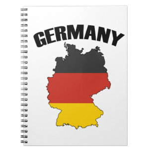 Deutschland Karte - Deutsche Flagge - Deutschland  Notizblock