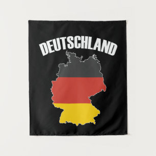 Deutschland Karte - Deutsche Flagge - Deutschland Wandteppich