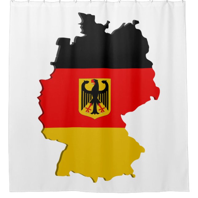 Deutschland-Karte Duschvorhang (Vorderseite)