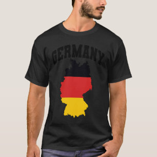 Deutschland Karte mit Flagge T-Shirt