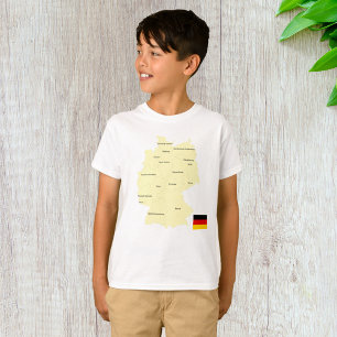 Deutschland Karte mit Staaten und Hauptstädte T-Shirt