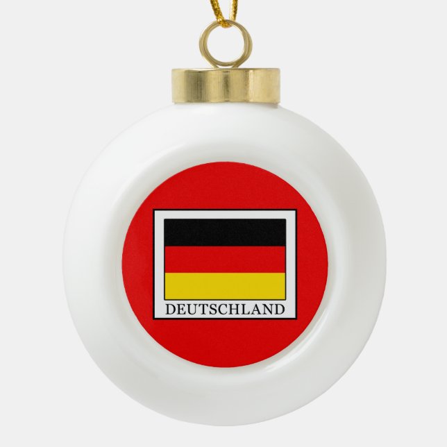 Deutschland Keramik Kugel-Ornament (Vorderseite)