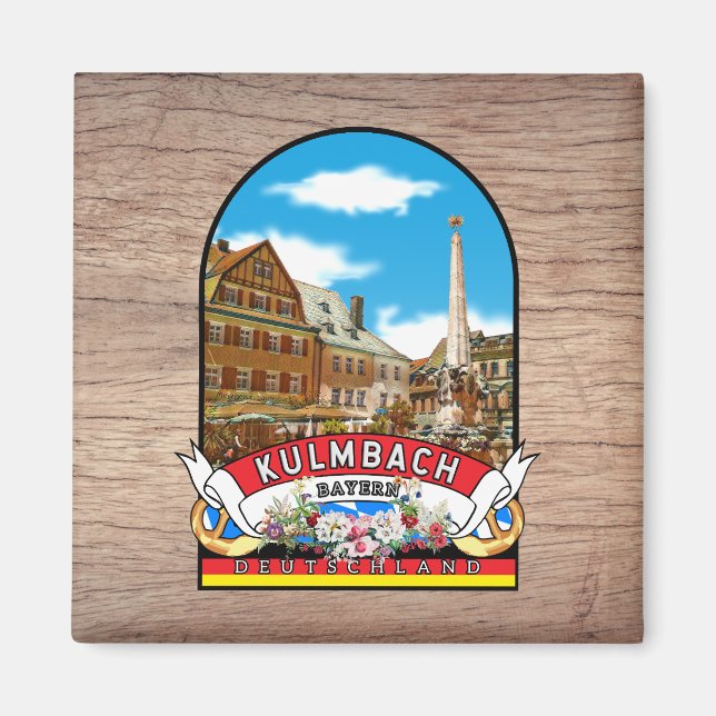 Deutschland Kulmbach Vintage souvenir Magnet (Vorne)