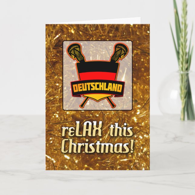 Deutschland Lacrosse Shield Weihnachtskarte Feiertagskarte (Vorderseite)