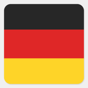 Deutschland Landesflagge Quadratischer Aufkleber