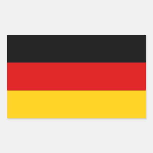 Deutschland - Landesflagge Rechteckiger Aufkleber (Vorderseite)