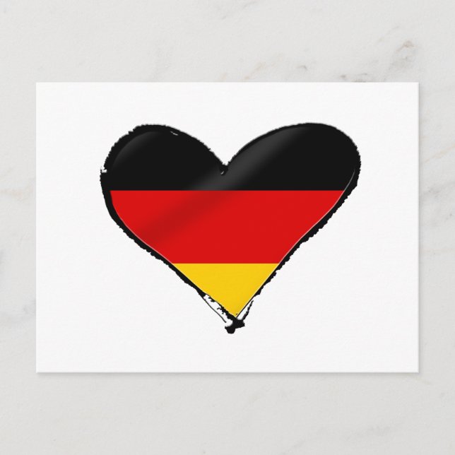 Deutschland Liebe Herz - Mein großes deutsches Her Postkarte (Vorderseite)