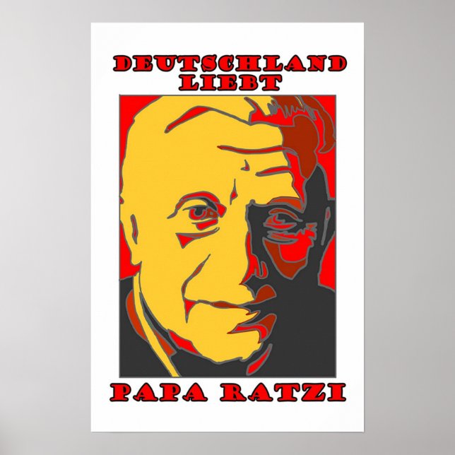 Deutschland Liebt Papa Ratzi Poster (Vorne)