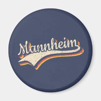Deutschland Mannheim Vintage Retro Typografie Magnet