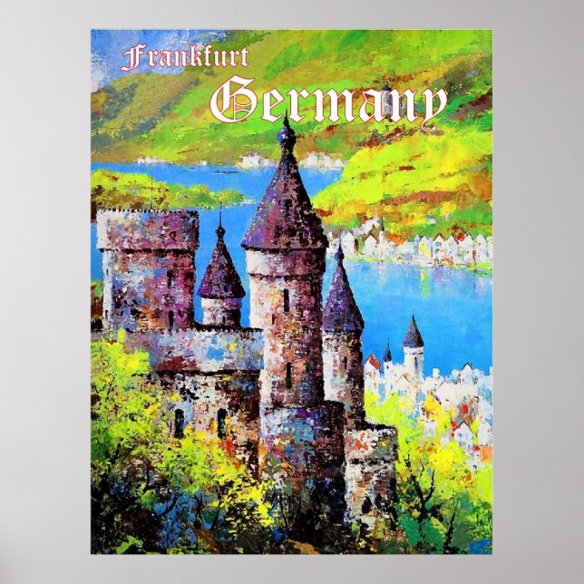 Deutschland, mittelalterliche Burg in Frankfurt, H Poster (Vorne)