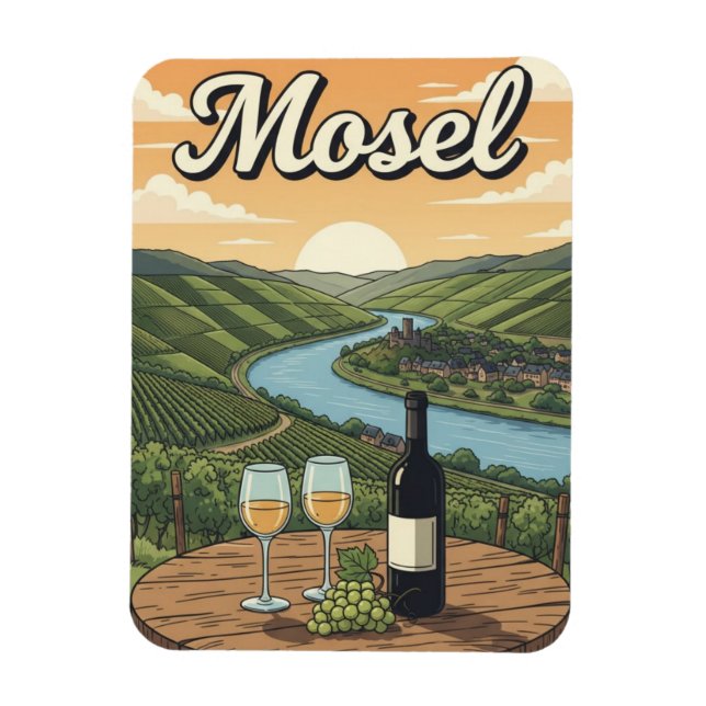Deutschland Mosel Reise Magnet (Vertikal)