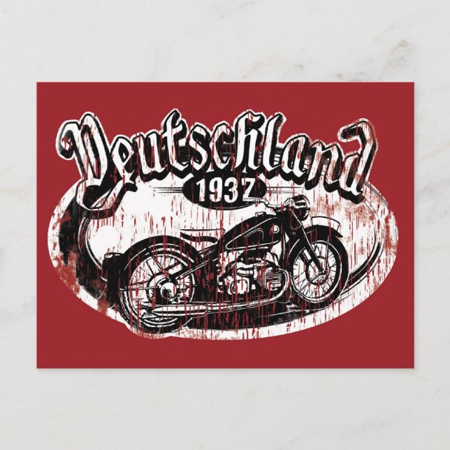 Deutschland Motowear Postkarte (Vorderseite)