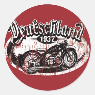 Deutschland Motowear Runder Aufkleber