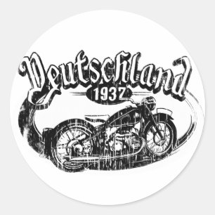 Deutschland Motowear Runder Aufkleber