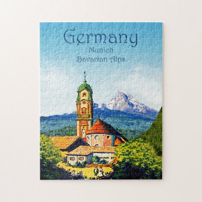 Deutschland München Bayerische Alpen Reisen Jigsaw Puzzle (Vertikal)