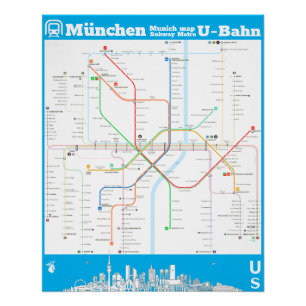" Deutschland: München U-Bahn SUBWAYmap ... Poster