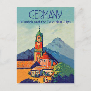 Deutschland, München und Bayerische Alpen Postkarte