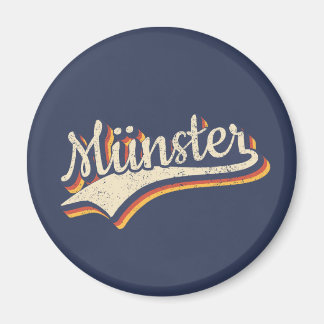 Deutschland Münster Vintag Retro Typografie Magnet