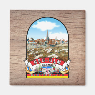 Deutschland Neu-Ulm Vintage souvenir Magnet