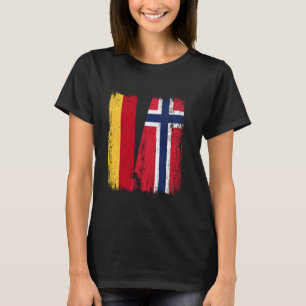 Deutschland Norwegen Halbfahne Deutsche Norwegisch T-Shirt