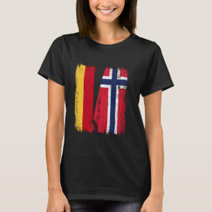 Deutschland Norwegen Halbflagge Deutsche Norwegisc T-Shirt