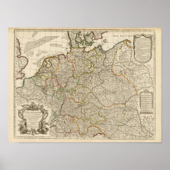 Deutschland, Österreich, Europa Poster (Vorne)