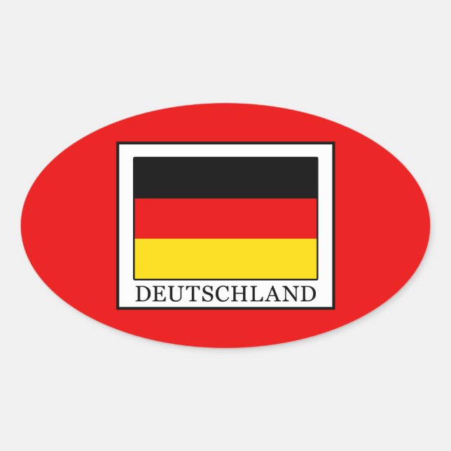 Deutschland Ovaler Aufkleber (Vorderseite)