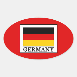 Deutschland Ovaler Aufkleber