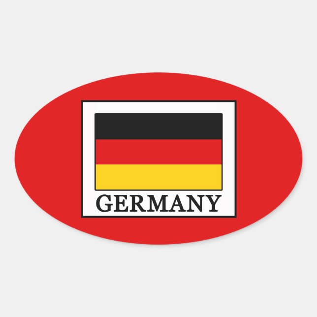 Deutschland Ovaler Aufkleber (Vorderseite)