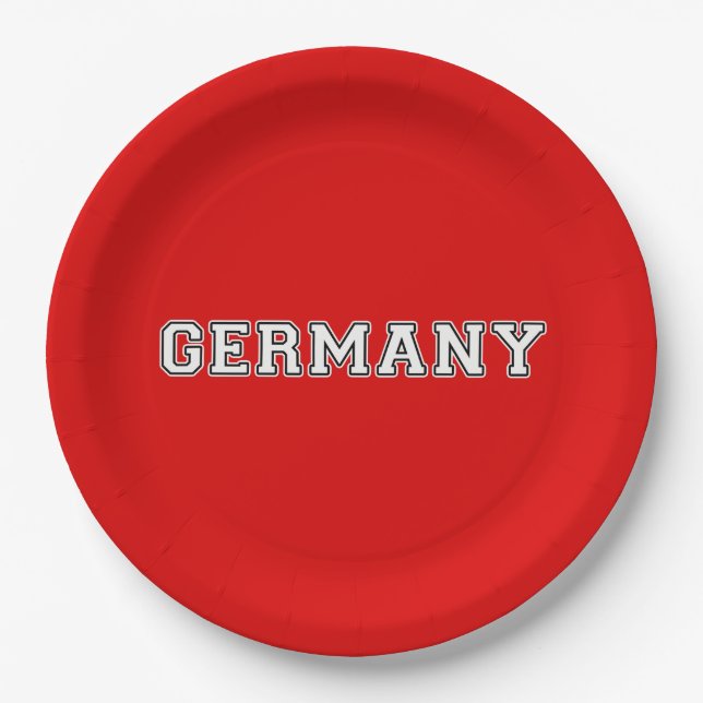 Deutschland Pappteller (Vorderseite)