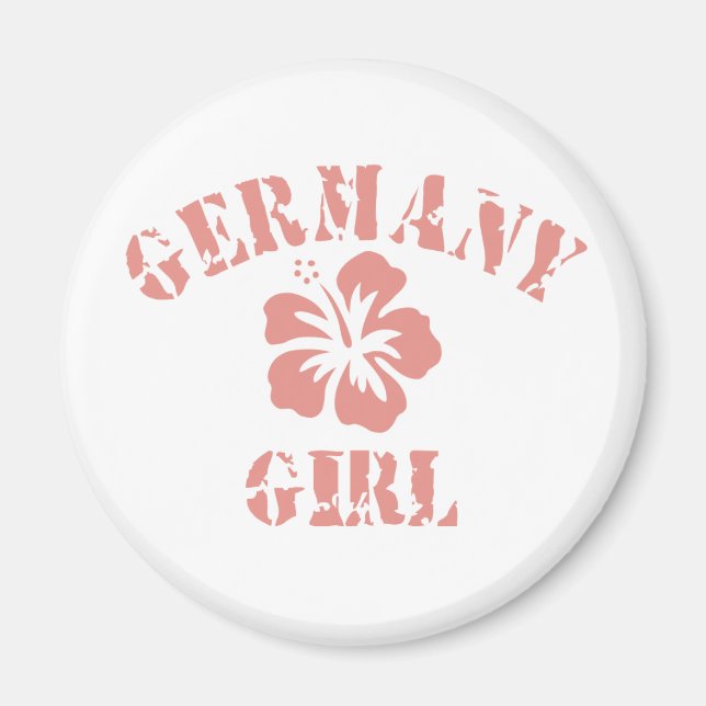 Deutschland Pink Girl Magnet (Vorne)