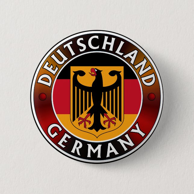 Deutschland Plaque, Deutsche Flagge und Adler Button (Vorderseite)