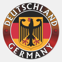 Deutschland Plaque, Deutsche Flagge und Adler