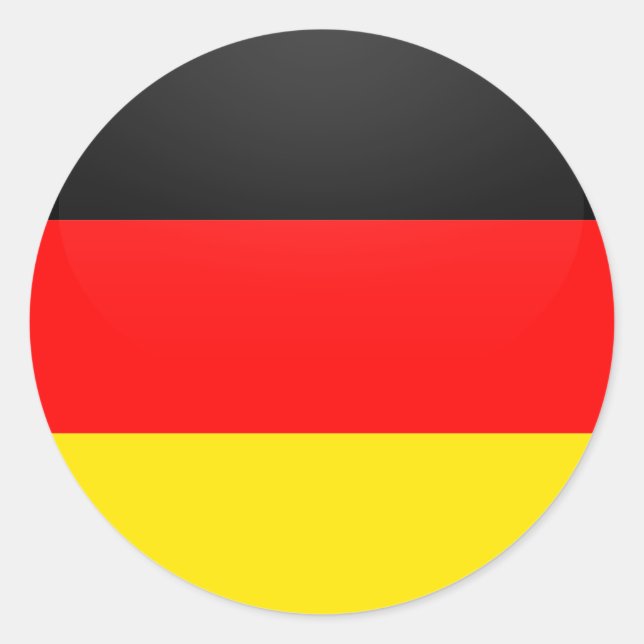 Deutschland Qualitätsflaggenzirkel Runder Aufkleber (Vorderseite)