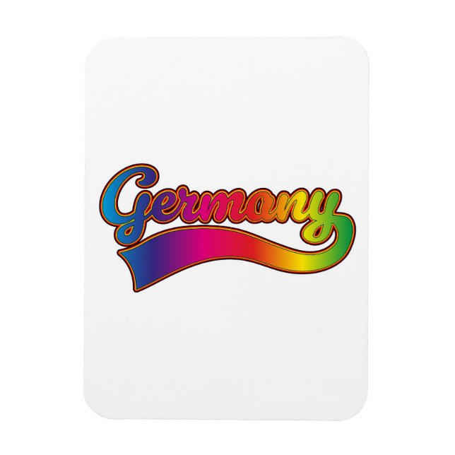 Deutschland Rainbow-Logo Magnet (Vertikal)