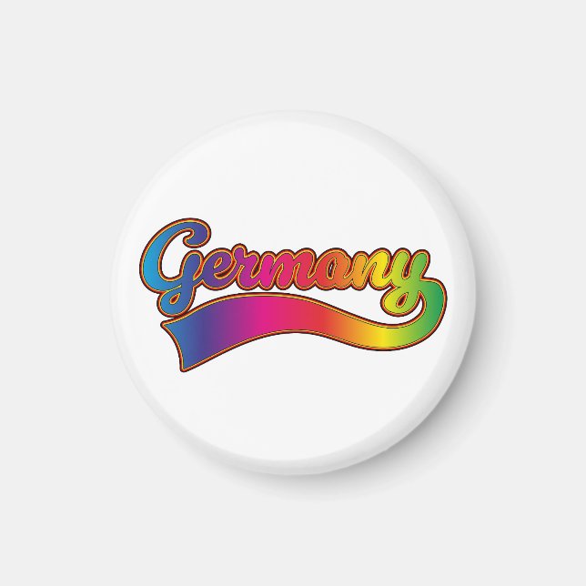 Deutschland Rainbow-Logo Magnet (Vorne)